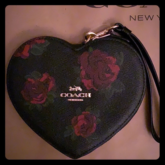 Coach Handbags - COACH Jumbo Heart Shaped Wristlet